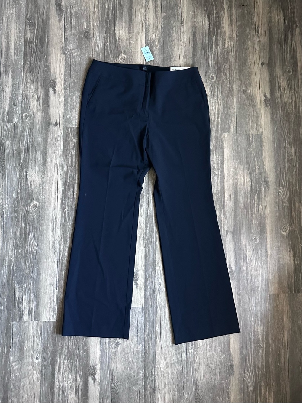 Ann Taylor Navy Straight-Leg Trousers